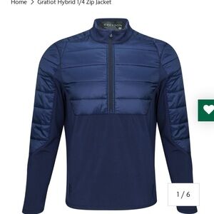 Greyson Men's Blue Gratiot Hybrid 1/4 Zip Jacket